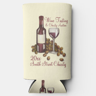 Rafraîchisseur Pour Canette Slim Vin Rouge Bouteille de raisins Vignoble