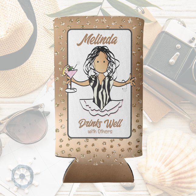 Rafraîchisseur Pour Canette Slim Voyager Funny Cruise Vacances pour son boisson de  (Créateur téléchargé)