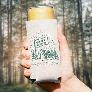 Rafraîchisseur Pour Canette Slim Week-end de camping pour filles célibataires rétro