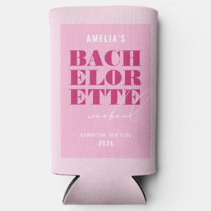 Rafraîchisseur Pour Canette Slim Week-end de célibataire rose audacieux