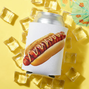 Rafraîchisseur Pour Canette SlipperyJoe's hot dog ambiance estivale BBQ niché
