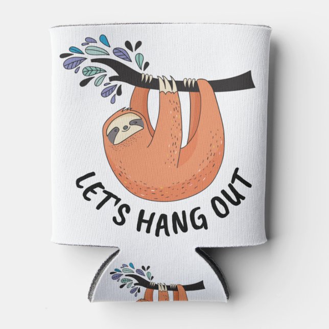 Rafraîchisseur Pour Canette Sloth Allons traîner dehors (Devant)