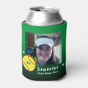 Rafraîchisseur Pour Canette Softball Player One Photo Spirit green