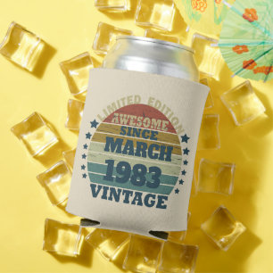 Rafraîchisseur Pour Canette Soirée de 40 ans vintage personnalisée
