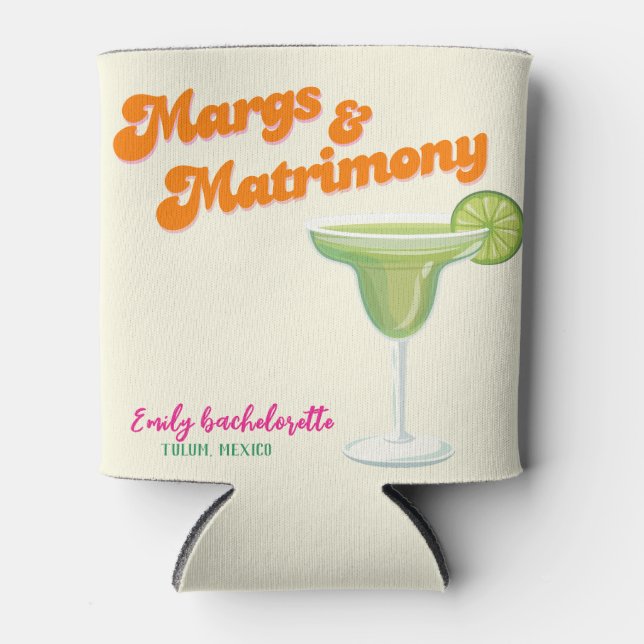 Rafraîchisseur Pour Canette Soirée du week-end de célibat Margs & Matrimony (Devant)