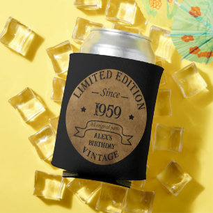 Rafraîchisseur Pour Canette Soirée personnalisée vintage de 65e anniversaire