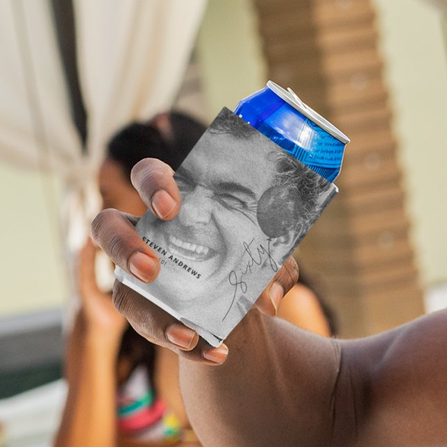 Rafraîchisseur Pour Canette Soixante chaîne de ballon | Photo 60th Birthday Pa (Créateur téléchargé)