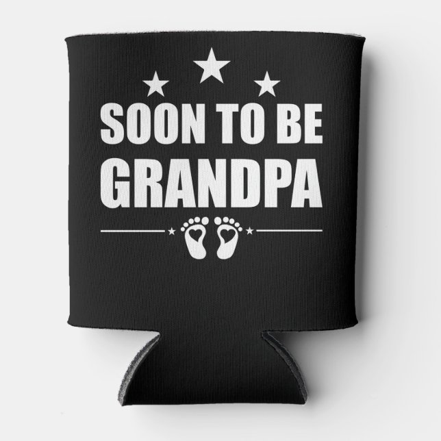 Rafraîchisseur Pour Canette Soon To Be Grandpa Grandad Pregnancy Announcement (Devant)