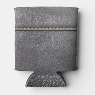 Rafraîchisseur Pour Canette Sophistication en cuir noir : Luxe du cuir noir