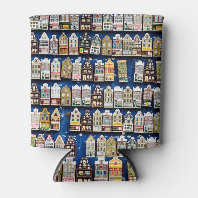 Rafraîchisseur Pour Canette souvenirs hollandais, scène de rue à Amsterdam. (Devant)