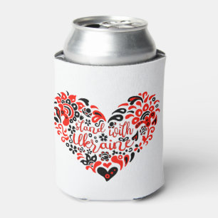 Rafraîchisseur Pour Canette Soyez avec l'Ukraine lettrage et coeur