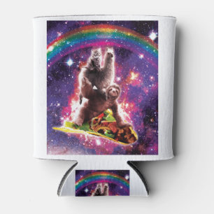 Rafraîchisseur Pour Canette Space Cat Llama Sloth Riding Taco