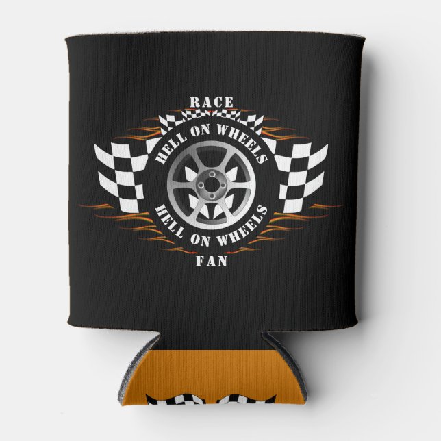 Rafraîchisseur Pour Canette Sport Voiture Course Hell Sur Roues À damiers Pro (Devant)