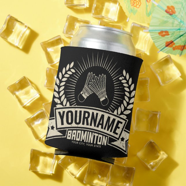Rafraîchisseur Pour Canette Sports de raquette de badminton personnalisés au n (Été in situ)