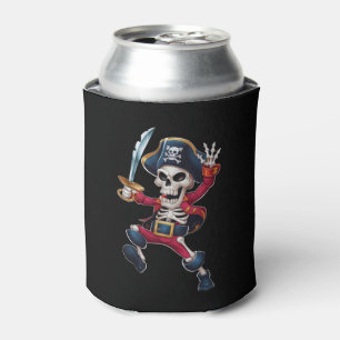 Rafraîchisseur Pour Canette Squelette de pirate dabant Halloween enfants Jolly