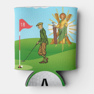 Rafraîchisseur Pour Canette SS. André et Jude avec 2 golfeurs masculins