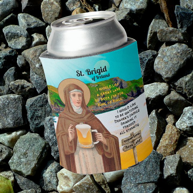 Rafraîchisseur Pour Canette St. Brigid of Ireland and Her Lake of Beer (Créateur téléchargé)