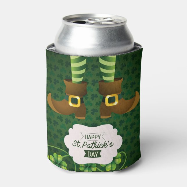 Rafraîchisseur Pour Canette St. Patrick's Day Leprechaun Jambes Can Cooler (Can devant)