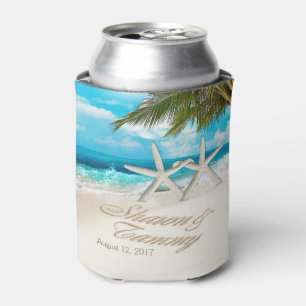 Rafraîchisseur Pour Canette Starfish Couple DEMANDEZ QUE VOS NOMS SOIENT MIS D