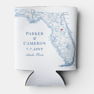 Rafraîchisseur Pour Canette State of Florida Map Mariage élégant Favor Boire
