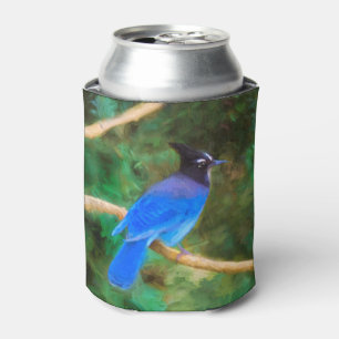 Rafraîchisseur Pour Canette Steller's Jay Painting - Art original pour oiseaux
