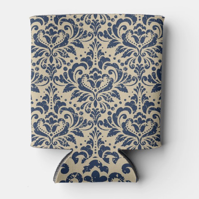 Rafraîchisseur Pour Canette Style Rétro : Abstrait Floral sans joint (Devant)