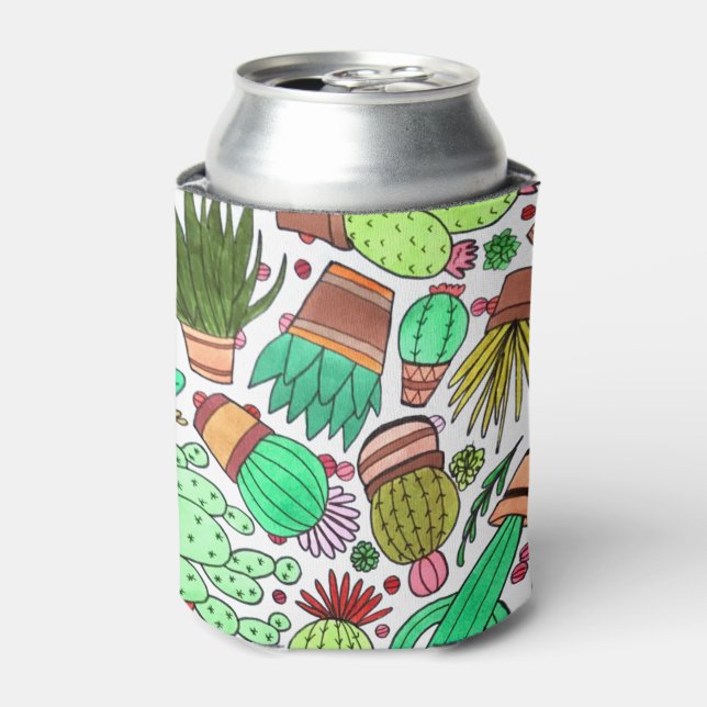 Rafraîchisseur Pour Canette Succulent Cactus Pots Plante Vert Cactus Jardin (Can devant)