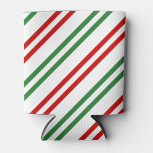 Rafraîchisseur Pour Canette Sucre de canne Noël rayures Rouge Vert
