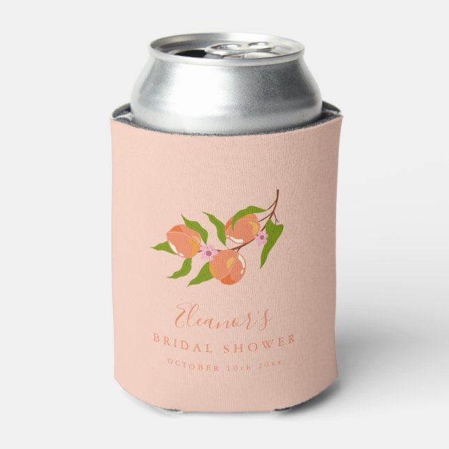 Rafraîchisseur Pour Canette Summer Peach Fruit Boho Bridal Shower Favor (Can devant)