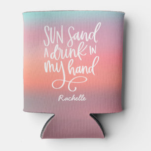 Rafraîchisseur Pour Canette Sun Sable Boisson dans ma Main Typographie Monogra