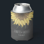 Rafraîchisseur Pour Canette Sunflower Chalkboard Russe Mariage<br><div class="desc">Tournesol calcaire rustique gris foncé style tableau noir mariage boisson peut refroidir avec joli tournesol à l'avant et à l'arrière du haut et à l'arrière et typographie mixte personnalisable par katz_d_zynes | Une partie de la collection de Mariages rustiques du tableau de tournesol de katzdzynes >> https://www.zazzle.com/collections/119897987782148015</div>
