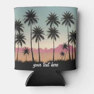 Rafraîchisseur Pour Canette Sunset Beach Palm Tree Vacances été sur mesure