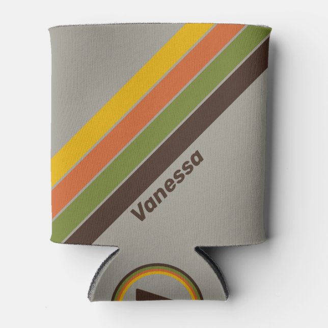 Rafraîchisseur Pour Canette Sunset Clover Stripes with Name (Devant)