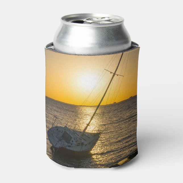 Rafraîchisseur Pour Canette Sunset Sailboat naufrage Gulf Breeze Can Cooler (Can devant)