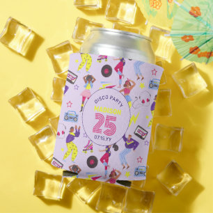 Rafraîchisseur Pour Canette Super Roller Disco Lila Party Millennial Retro