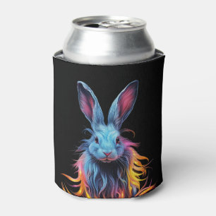 Rafraîchisseur Pour Canette Superbe Lapin Bleu en feu