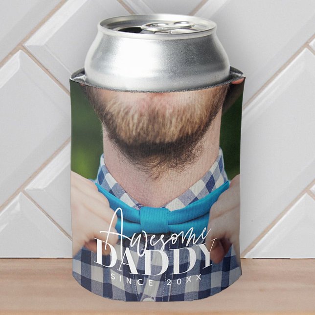 Rafraîchisseur Pour Canette Superbe papa depuis 20XX Simple Photo Élégante (Créateur téléchargé)