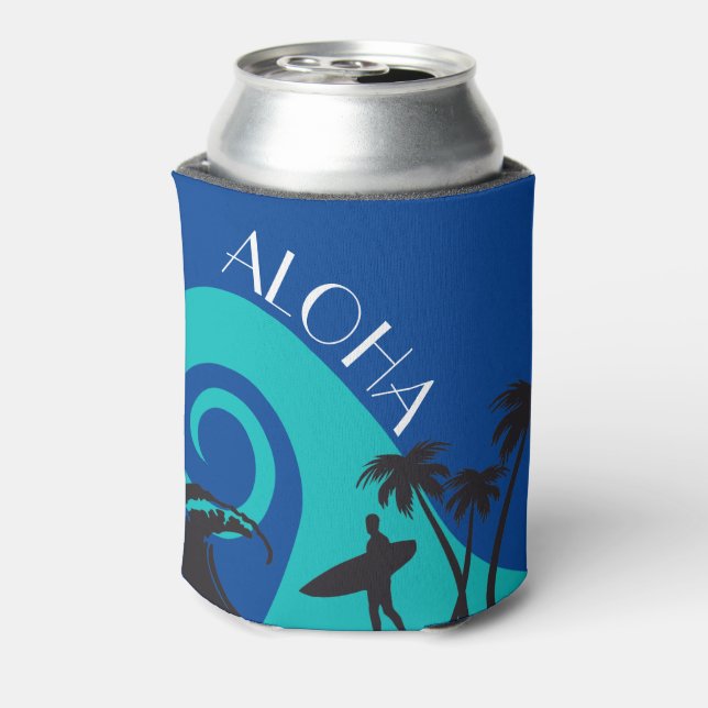 Rafraîchisseur Pour Canette Surf d'Aloha et palmiers (Can Dos)