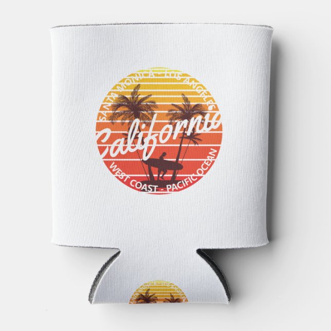 Rafraîchisseur Pour Canette Surf de Californie, Summer Beach vibes (Devant)