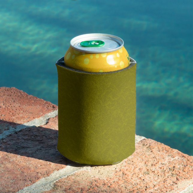 Rafraîchisseur Pour Canette Surface vert olive avec un motif subtil en spirale (Piscine in situ)