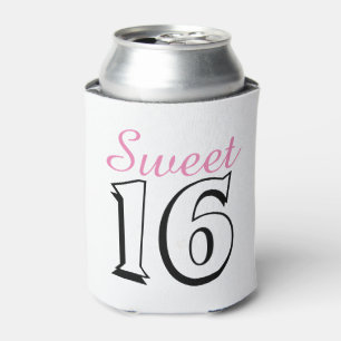 Rafraîchisseur Pour Canette Sweet 16 Moderne Chic rose cadeau d'anniversaire
