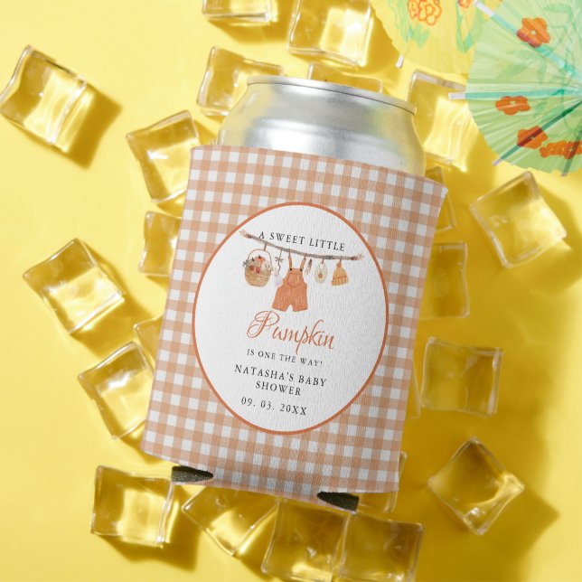 Rafraîchisseur Pour Canette Sweet Little Citrouille baby shower d'automne (Été in situ)