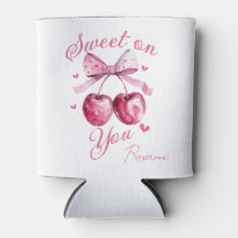 Sweet on You" Personnalisable Cerise-Thème Can