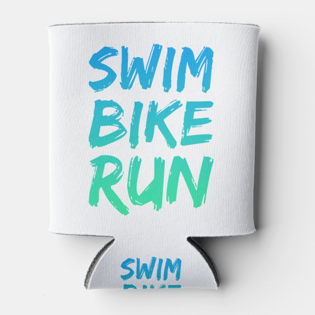 Rafraîchisseur Pour Canette Swim Bike Run superbe design (Devant)