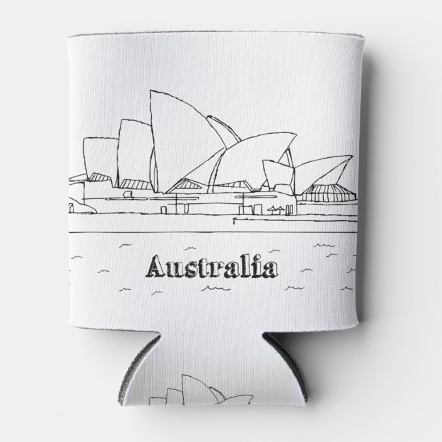 Rafraîchisseur Pour Canette Sydney Australie Art Vacances Dessin Vacances Art (Devant)