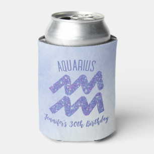 Rafraîchisseur Pour Canette Symbole Astrologie Cute Aquarius Anniversaire pers