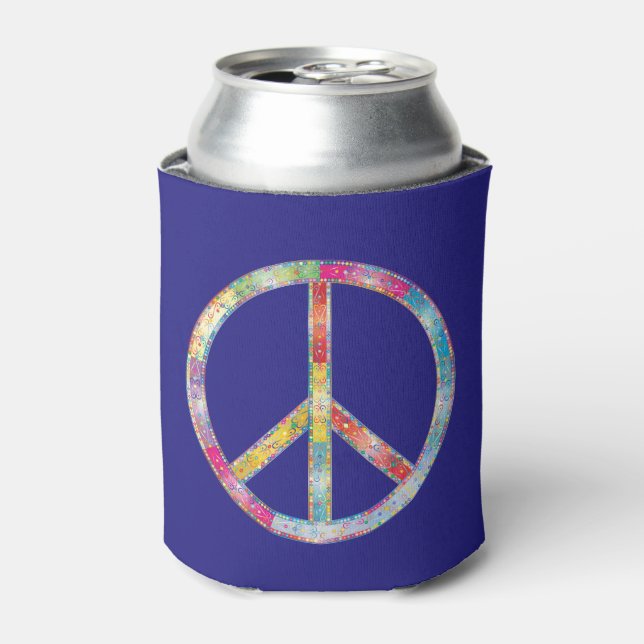 Rafraîchisseur Pour Canette SYMBOLE DE PAIX Coloré (Can devant)