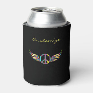 Rafraîchisseur Pour Canette Symbole de paix hippie à ailes Thunder_Cove
