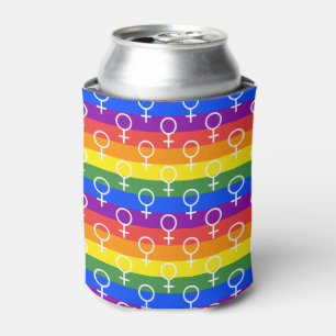 Rafraîchisseur Pour Canette Symbole féminin Motif arc-en-ciel