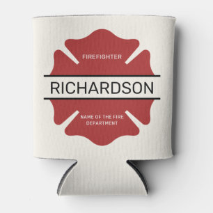 Rafraîchisseur Pour Canette Symbole logo rouge du pompier personnalisé